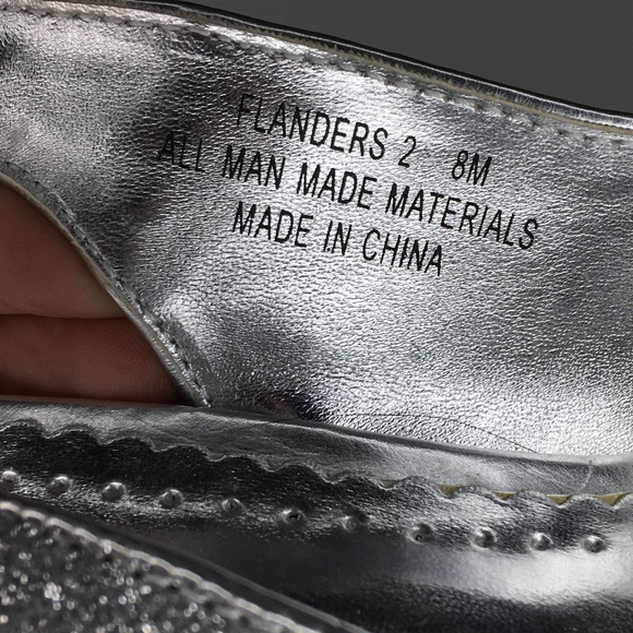 Rampage Women's Dressy Slingback Heel Pumps Shoes Sliver Glitter Open-Toe 8M - Picture 8 of 10